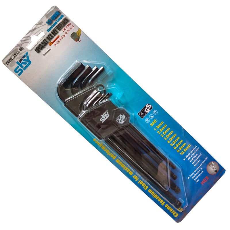 آچار الن اسکای مدل 2213-BB مجموعه 9 عددی